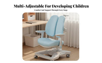 Adjustable Study Chair Dynamic Back Support Adjustable Student Chair Firm-Density Foam Cushion for Primary School Students, Girls, Home, Bedroom