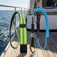 Quick-Release Paddle Board Leash with Waist Belt Long-Lasting Paddle Board Leash Lightweight Comfortable for Surfers