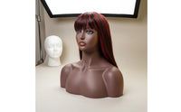 Hairpiece Display Head Lifelike Makeup Female Mannequin Head Stable Base Female Display Bust for Retail Store, Salon, Commerce Show