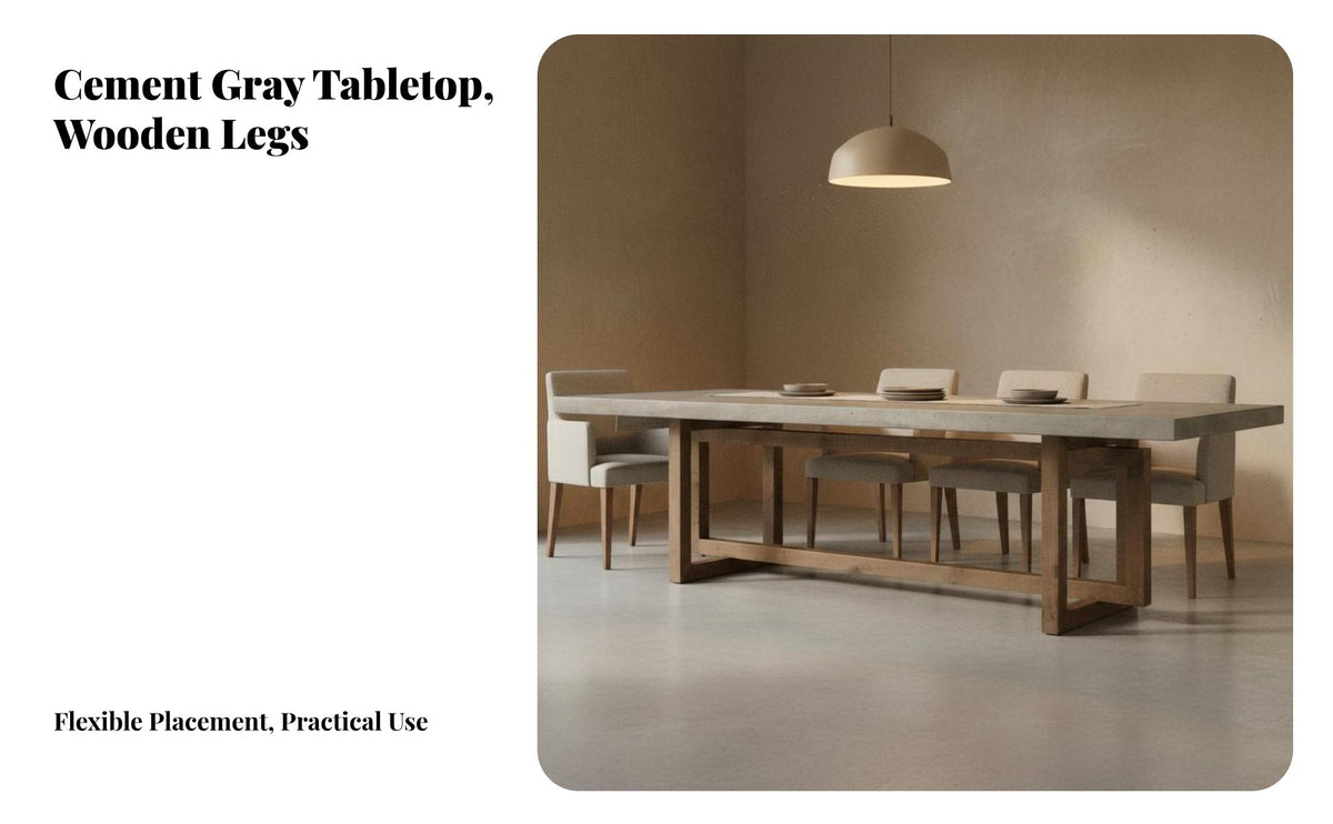 Industrial Dining Table Retro Atmosphere Modern Rectangular Dining Table Sturdy Construction for Restaurant Owners, Interior Designers, Hotel, Home