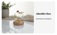 Glass Pig Piggy Bank Ideal Gift Pig Shaped Change Bank Decorative Clear Glass Savings Jar for Kids, Infants, Nursery, Desktop