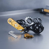 Single-Speed Chain Tensioner Double-Pulley Single Speed Chain Tensioner CNC-Machined Bike Part for Mountain Bikers, Cyclists