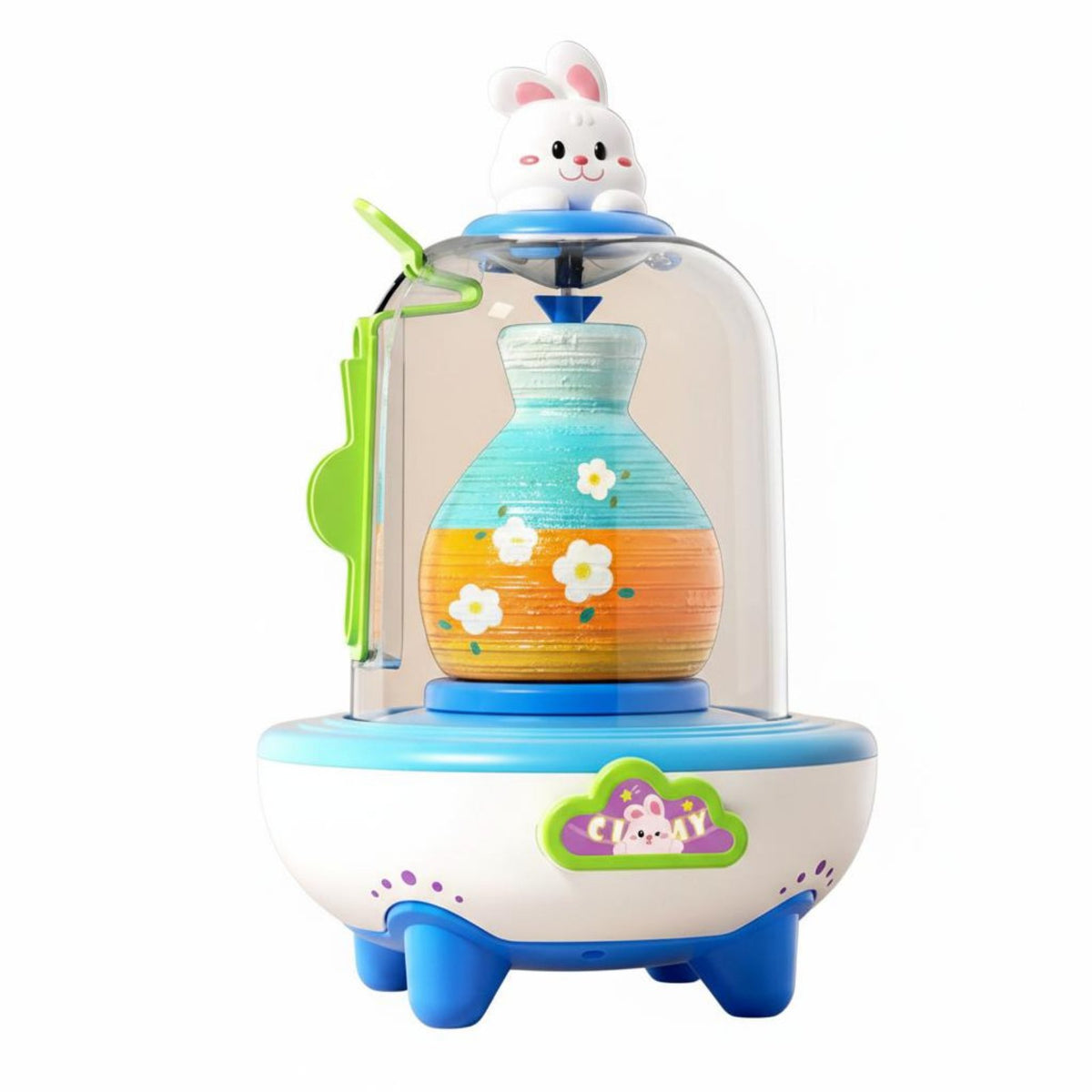 Gift Idea Finger Pottery Machine DIY Kids Pottery Wheel Easy to Use Electric Clay Wheel Creative Play for Elementary Students