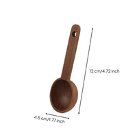 Short Handle Wooden Measuring Spoon Artisanal Walnut Measuring Spoon Compact Kitchen Utensil Comfortable Grip for Bakers, Baking