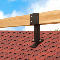 Roof Riser Beam Bracket Adjustable Pergola Bracket Coated Beam Mount Support for Carport Build
