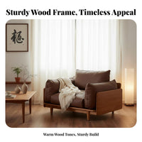 3-Seater Wooden Frame Sofa Removable and cleanable slipcovers Living Room Seating Modern Oriental Design Couch for Homeowners, Renters, Lounge Area, Office
