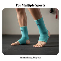 Ventilated Heel Design Muay Thai Ankle Guard Abrasion Protection Sanda Instep Guard Breathable Material Kickboxing Ankle Support Lightweight for Kickboxers, Combat Artists, Competition, Sparring, Training, Workout