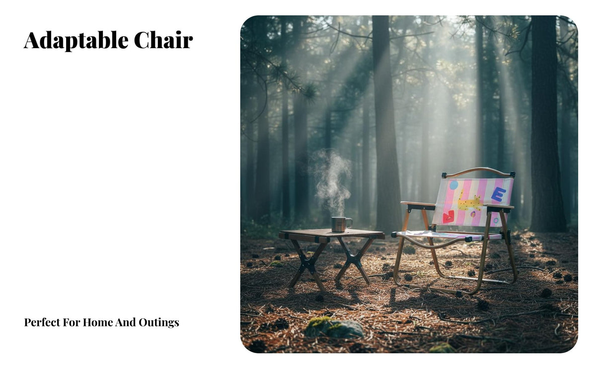 Foldable Design Cartoon Print Frog Chair Lightweight Outdoor Equipment Stable & Sturdy Portable Seat Breathable Material for Beachgoers, Picnickers, Camping, Picnics, Beach, Backyard