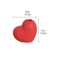 Romantic Decor Ceramic Heart Candlestick Minimalist Design Heart Shaped Candle Holder Taper Candle Holder for Valentine's Day, Wedding, Tabletop, Desktop