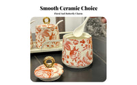 Dustproof Lid Kitchen Seasoning Box Set Keeps Seasoning S Crisp Ceramic Seasoning Jar Set Easy to Clean for Chefs, Gift Givers, Hotel, Cafe