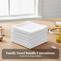 6 Pieces Blank DIY Handkerchief Reusable White Cotton Handkerchief for Crafters