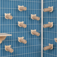 Wall-Mounted Cat Tree & Scratching Post Set with Space Capsule & Platforms for Cages