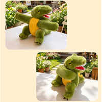 Dinosaur Wristband Fuzzy Wearable Plushy Toy Embroidered Eyes for Children, Kids