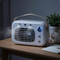 Three-Speed 3 in 1 Fan Humidifier Top-Fill Desk Humidifier Fan Type-C Charging Air Device Large Water Reservoir