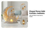 Freestanding Mosque Silhouette Decoration Desktop Crescent Moon Ornament Gift Idea Home Decor Scratch-Resistant