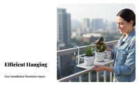 Hanging Design over-the Planter Holder Space-Saving ing Shelf Single Tier Garden Accessory Rust-Resistant for Gardeners, Apartment Dwellers, Homeowners, Balcony, Patio, Porch, window sill ledge