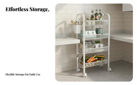 Space-Saving Design Rolling Microwave Cart Lockable Casters Microwave Oven Stand Heavy Duty Kitchen Storage Trolley Sturdy Construction for Apartment Dwellers, Homeowners, Pantry, Garage, Balcony, Living Room