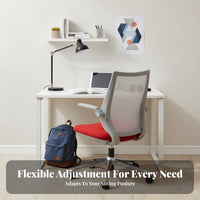 Modern Design Ergonomic Mesh Task Chair Adjustable Height Ergonomic Mesh Chair 360-Degree Swivel Office Furniture Effortless Rolling Casters for Students, Distant Workers, Dormitory, Study Room, Bedroom