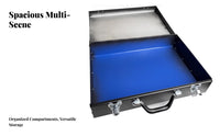 Large Capacity Metal Toolbox Cold-Rolled Steel Construction Portable Tool Box Ergonomic Handle for Auto Mechanics, DIY Enthusiasts, Workshop