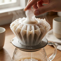 Translucent Pour-over Cone Filter Paper Presser 3D Printed Pour over Filter Press PETG Drink Accessory Frosted