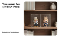 High Clarity Clear Acrylic Display Case Dustproof Acrylic Figure Case Dust-Proof Doll Display Holder Easy Assembly for Collectors, Hobbyists, Living Room, Bedroom, Office