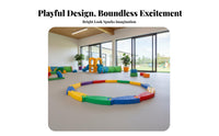 Non-Slip Kids Balance Beam Set Endless Configurations Balance Beam Stepping Stones Great Gift Plastic Stepping Stones Toy Parent-Child Interaction for Preschoolers, Toddlers, Kindergarten, Playroom, Daycare Center, Outdoor