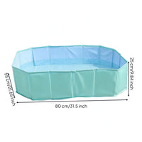 Thickened PVC Foldable Kiddie Pool Flat Base Folding Pool for Children, Kids