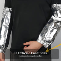 2 Pieces Ignition Proof Aluminized Safety Sleeves Retardant High Temperature Safety Sleeves Long-Lasting for Blacksmiths, Welders, Forging