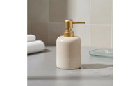 Resin Soap Pump Bottle Refillable Lotion Dispenser with Pump Ribbed Shampoo Dispenser Versatile Bathroom Accessory