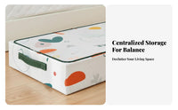 Flat Storage container with casters Space-Saving Organizer Box Slim dimensions for Renters