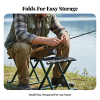 Folds Flat extremely slender Folding Seat Space-Saving Extremelyspace-efficient Travel Seat Lightweight foldable Stool Quick Setup for Travelers, Outdoor aficionados, Train trip, Queuing, outdoor meals, Camping