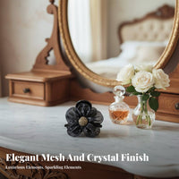 Floral Hair Claw Elegant Design Rhinestone Floral Hair Accessory Versatile Styling Flower Hair Clasp for Women, Girls, Daily Use, Holidays, Festivals