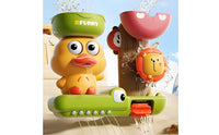Waterstream Bath Toy with Spoon Interactive Suction Cup Bath Toy for Toddlers, Kids, Children, Bathtub, Bathroom, Shower