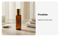 Honey-Toned Glass Spray Bottle Controlled Dispensing Honey-Toned Glass Pump Bottle Portable Cosmetic Dispenser Leak-Resistant
