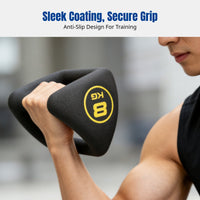 Cast Iron Kettlebell, Patriotic Triangle Shape, Coated, Integrated Dumbbell, Multi-Functional, Home Fitness, Men & Women