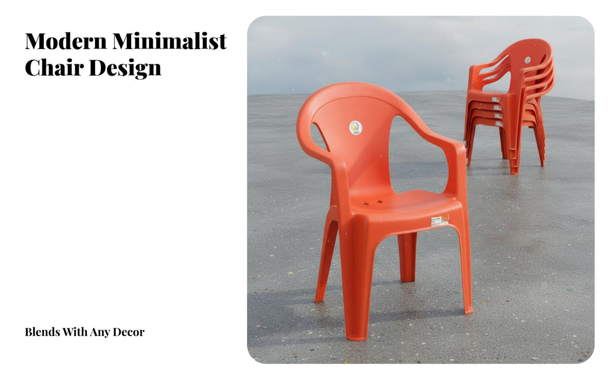 Long-Lasting Stackable Plastic Armchair Easy to Clean Plastic Dining Chair with Arms Resistant Heavy Duty Outdoor Chair Ergonomic Backrest for Adults, Restaurant Owners, Homeowners, Patio, Balcony, Poolside, Cafe