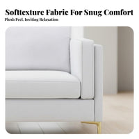 Nordic design Modern Fabric Sofa Minimalist Design Upholstered Couch Comfortable Living Room Seating Sturdy framework for Apartment Dwellers, Homeowners, Office Workers, Lounge Area