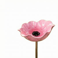 Handmade Flower Bowl Stake Outdoor Metal Flower Stake Weather-Resistant Garden Decor Everlasting Bloom