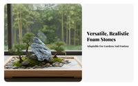 Aesthetic Design Simulation Qinglong Stone Easy Installation PU Foam Landscaping Stone Versatile Decoration PU Foam Fake Rock Long-Lasting for Interior Designers, Event Planners, Gardens, Courtyards, Parks, Poolside
