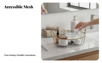 Countertop Utility Basket Space-Saving Vanity organizer Sturdy Construction