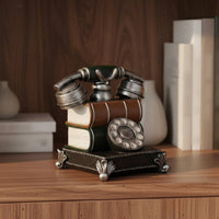 Vintage Telephone Piggy Bank Great Gift Idea Resin Telephone Money Bank Antique Phone Money Box for Collectors, Office, Bookshelf