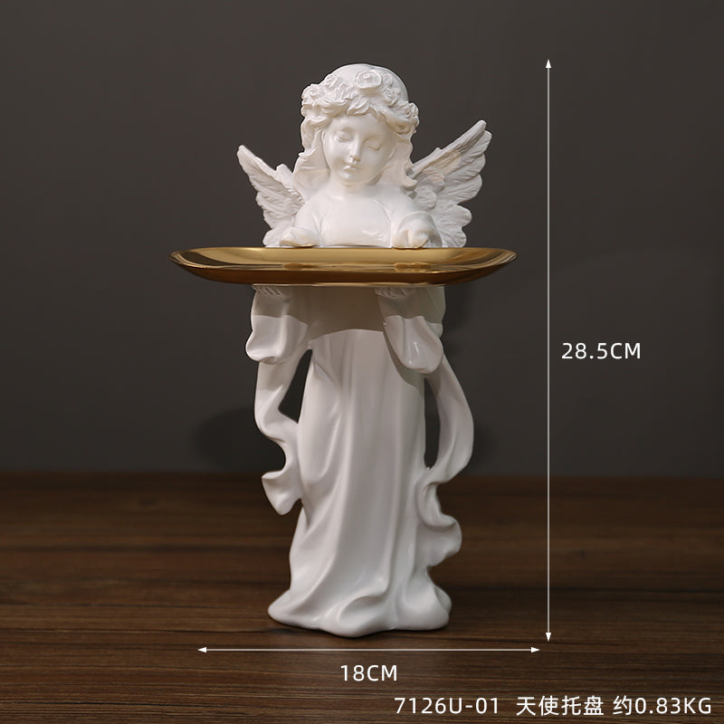 欧式复古天使蜡烛烛台装饰摆件法式浪漫烛光晚餐桌面布置拍照道具