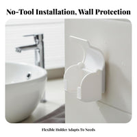 Wall Mount Shaving Tool Holder Screwless Mounting Wall Mount Shaving Tool Hook Damage Shaving Tool Holder for Renters, Students, Washroom, Dorm Room