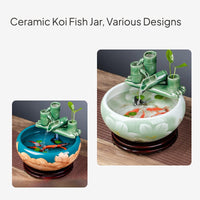 Ceramic Fish Bowl with Flowing Water Feature