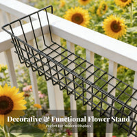 Mobile with Wheels Freestanding Gridwall Display Floor-Standing Design Plant Stand Multi-Functional Shelving Unit Easy to Install for Apartment Dwellers, Homeowners, Balcony, Living Room, Flower Shop, Exhibition