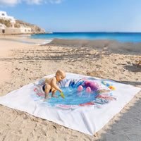 Picnic Blanket and Camping Mat for Outdoor Fun, Waterproof Mat and Beach Blanket for Baby Swimming, Square Polyester Baby Paddling Pool, Large