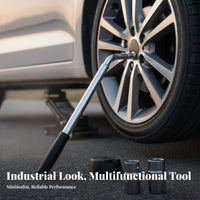 Labor-Saving Telescopic Lug Wrench High-Rotational Force Leverage Telescoping Lug Wrench Heavy-Duty Steel Construction