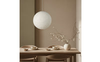 Round Pendant Lampshade Linen-Like Pendant Lampshade Hanging Lamp Shade Ivory Lighting Woven for Living Room, Bedroom