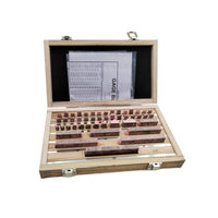 47 Pieces Gauge Block Set with Wooden Case Fine-Tolerance Steel Gauge Block Set Calibration Blocks for Inspectors, Metrology Labs, Machine Shops