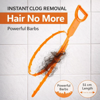 Flexible for Hair Removal, Barbed Drain Cleaner for Sink and Tub Plumbing Tools Auger for Homeowners, Clog Remover